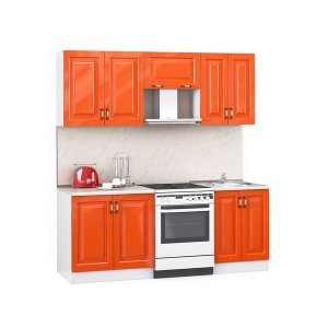 Кухонный гарнитур Декор 2000 Оранжевый глянец