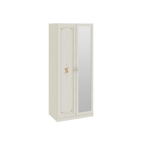 Шкаф для одежды Лючия с 1 глухой и 1 зеркальной дверями